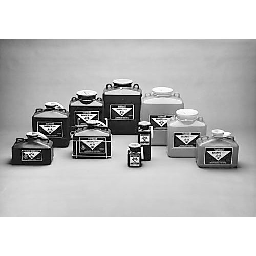 stackable sharps containers - stackable sharps containers - polypropylene, 8 gallon