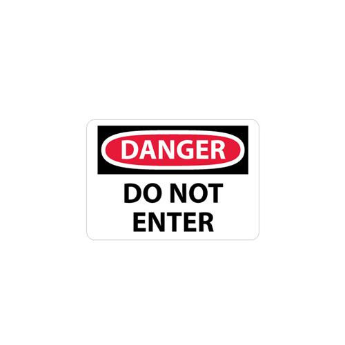 danger, do not enter, 7x10, rigid plastic