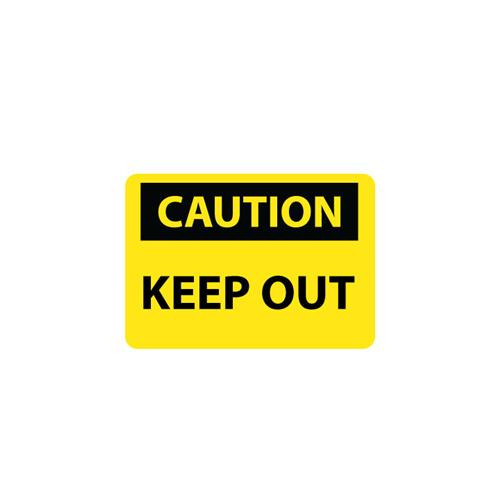 caution, keep out, 10x14, rigid plastic