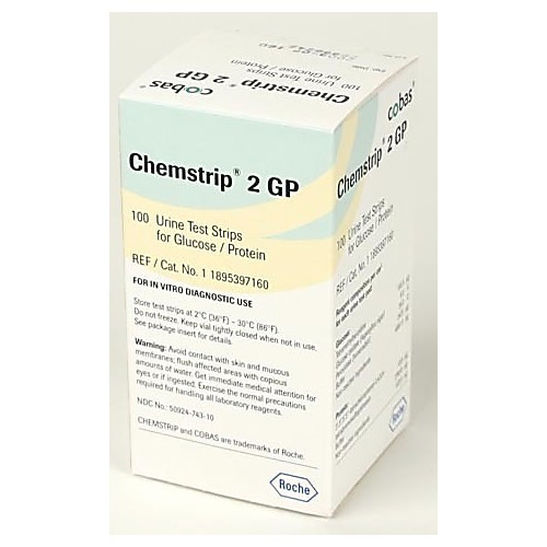 chemstrip 7 (leukocytes, ph, protein, glucose, nitrite, ketone, blood), clia waived, 100/vial (minimum expiry lead is 90 days)