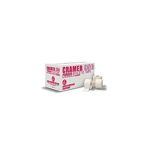 athletic tape, 2" x 15 yds, bleached white, 24/cs