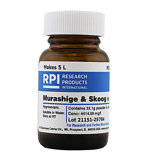 murashige & skoog ms medium w/ vitamins, 10l