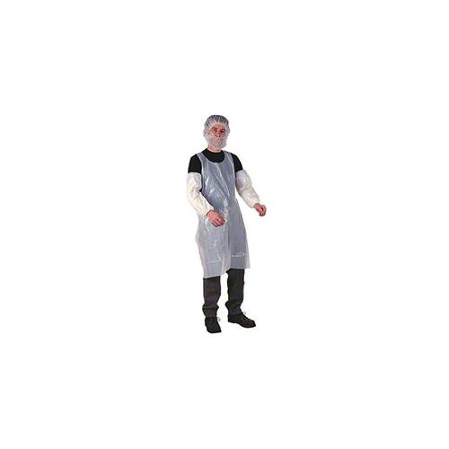 polyethylene apron, white, 1.25mil, 28x46", 100/box, 10box/case