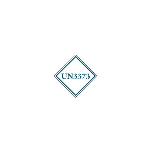 transportation warning label: un3373 / biological substance / category b, 4 x 3"