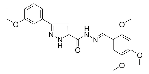3-(3-ethoxyphenyl)-n'-(2 4 5-trimethoxyb enzylidene)-1h-pyrazole-5-carbohydrazide - 10mg