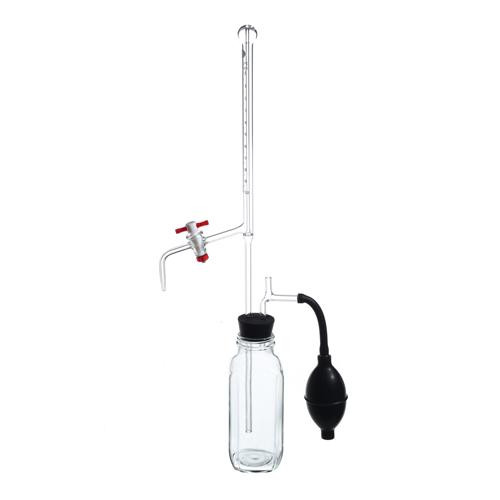 lab grade auto buret, straight stopcock w/ ptfe plug, 25ml