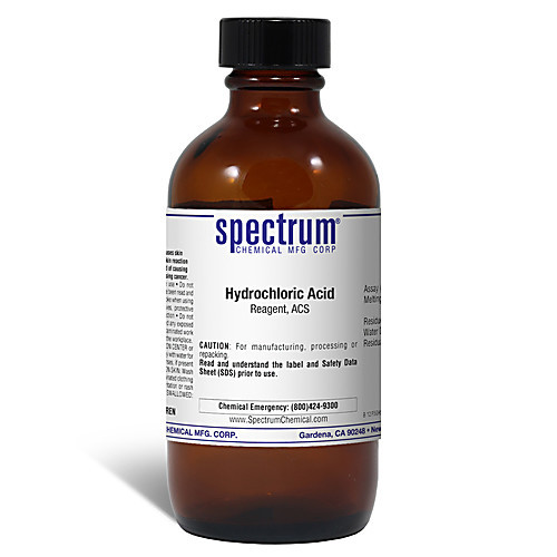 hydrochloric acid, reagent, acs - 4 l