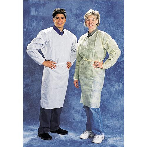 isolation gown, yellow, spp, elastic wrist, xl