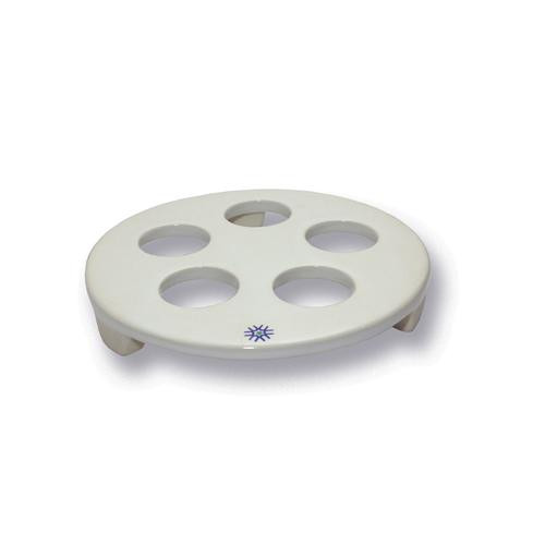 porcelain desiccator plate with stand, 7 holes, 146mm