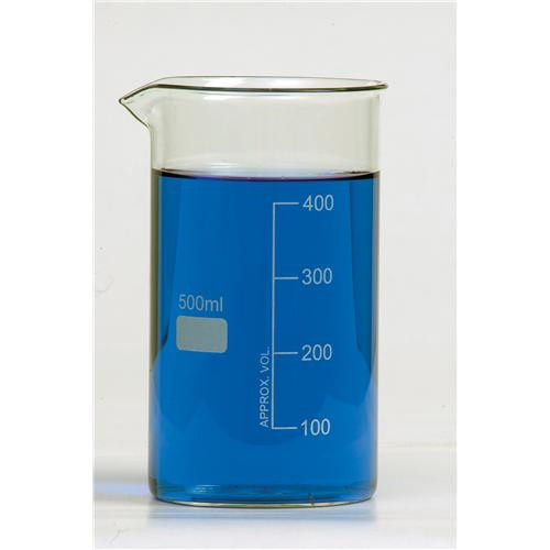 250ml tall form glass beaker pk/12
