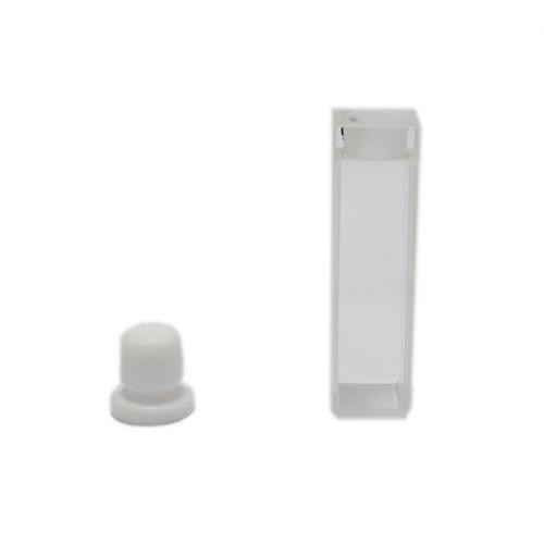standard rectangular w/stopper, lightpath 1mm, capacity 0.4ml,spectrosil quartz, range 170 to 2700 nm