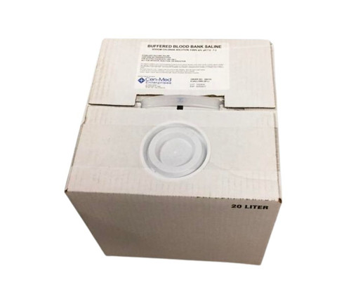 saline, bloodbank, buffered, 0.85% (20l cube w/spigot)