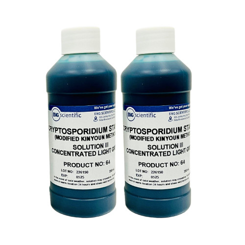 cryptosporidium stain kit - solution iii - concentrated light green (2 x 250ml)