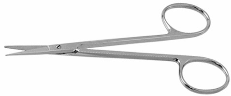 knapp iris scissors, straight, sharp/blunt points, length: 4