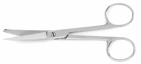 operating scissors, sharp/blunt, straight, length: 5