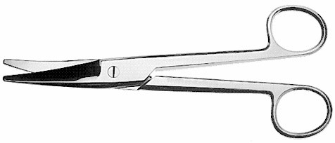 mayo-noble dissecting scissors, beveled blades, straight, length: 6.75