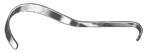 deaver retractor 1" x 10", flat handle