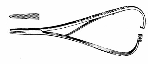 mathieu needle holder, 5-1/2" (14 cm), spring handles