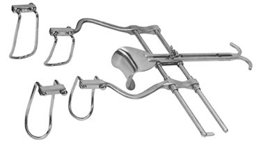 balfour detchable, 10-1/2" 2 paids of laterial blades, 2 1/2" and 3 1/2 deep. 1 center blade