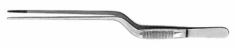 adson bayonet dressing forceps 8-1/4" (21 cm), serrated