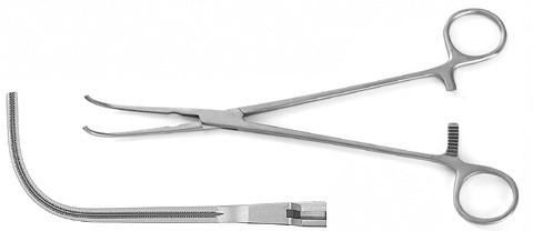 rumel dissecting & artery forceps slightly curved 9"