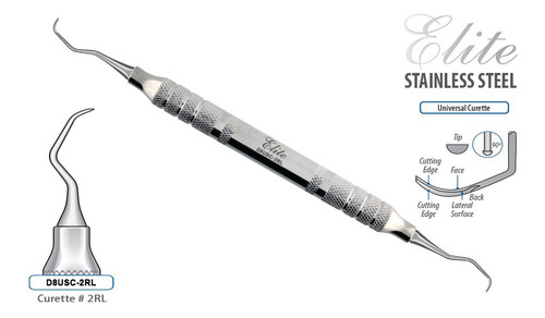 curette elite silver columbia # 2r-2l