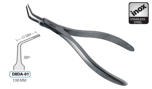 root fragment forceps curved 130mm