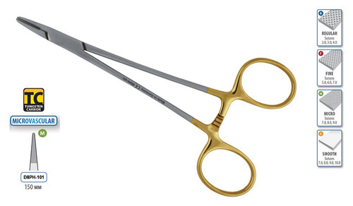 forceps needle holder micro-vascular 150mm