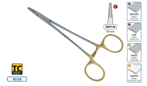 needle holder hegar tc 140mm