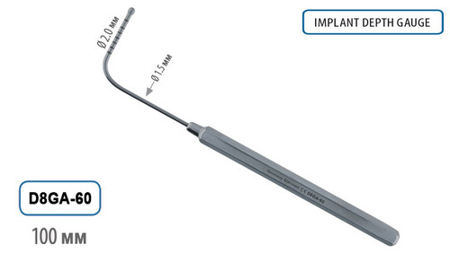 implant depth gauge 2.00mm 100mm