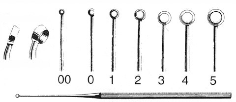 buck ear curette, sharp, angled, size 2, length: 6.5" s1629-1212
