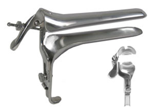 weisman-graves speculum- medium, right opening: 10 cm x 4cm/ 4in x 1.5in s1529-0760