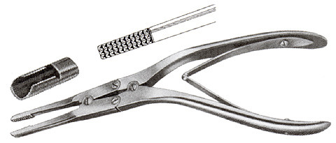 rubin septal morselizer, double action, deeply serrated jaws, 17.0 mm x 5.0mm, supplied with one slip-on guard, length: 8 s1679-6570