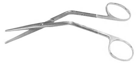fomon dorsal scissors, tungsten carbide, serrated, angled, length: 5.125 s1329-572
