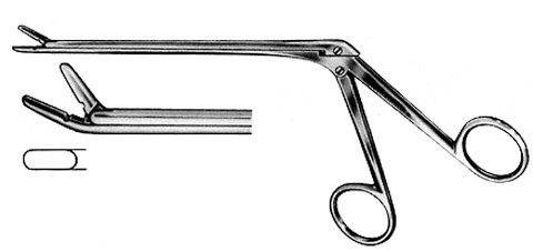 spurling ivd rongeur 5" 4.0 mm x 10 mm jaws angled up s1579-2234