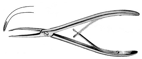 kleinert-kutz synovectomy rongeur, jaws 2.0 mm wide, very delicate fully curved 5 1/2" s1309-7614
