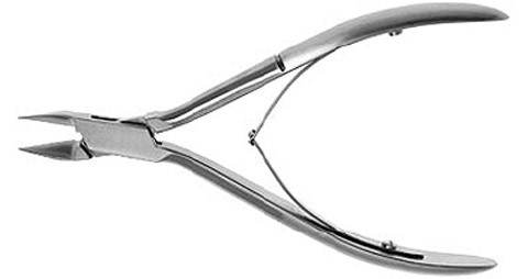 nail splitter, straight jaws, extra narrow, double spring, stainless s1439-7812