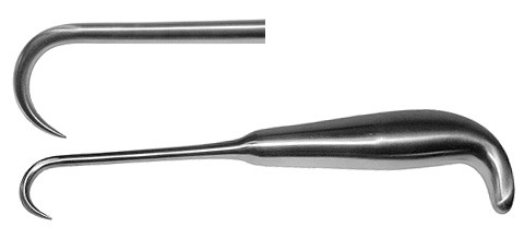 bone hook, grip handle, sharp 22.0 mm 9" s1779-1029
