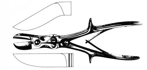 liston-stille bone cutting forceps angled on flat 10 3/4" s1339-7127