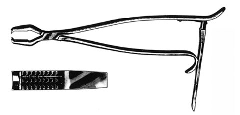 lane bone holding forceps with o ratchet 17" s1359-6045