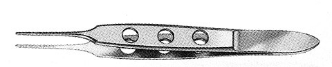 bishop-harmon iris forceps, serrated, delicate, length: 3.375 s1609-1524