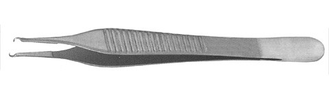 blepharoplasty forceps, tungsten carbide inserts, delicate hooks on adson forceps, length: 5 s1699-0013