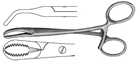 bone reduction forceps curved 5 1/2", serrated jaws s1359-1148