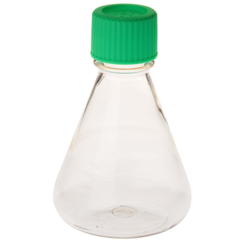 250ml erlenmeyer flask, vent cap, plain bottom, pc, sterile (c33-1614-748)