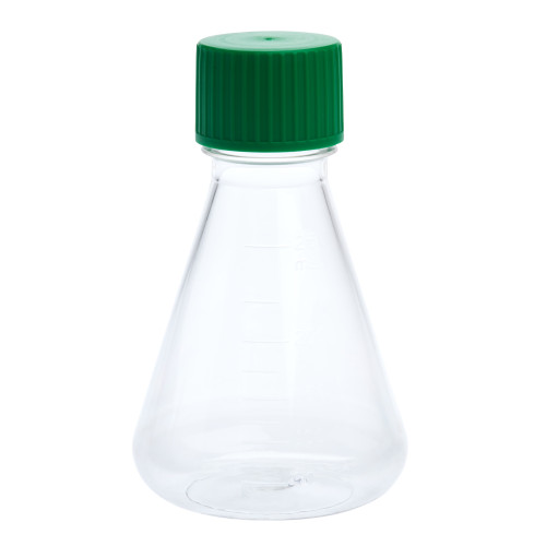 250ml erlenmeyer flask, solid cap, plain bottom, petg, sterile (c33-1614-756)