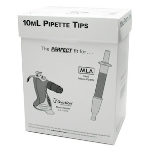 10ml pipette tips, ovation & mla, graduated, boxed, non-sterile (c33-1614-956)