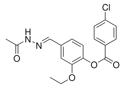 4-(2-acetylcarbohydrazonoyl)-2-ethoxyphe nyl 4-chlorobenzoate - 10mg