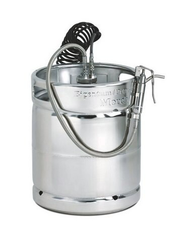 withdrawal system for stainless steel barrels and drums with threaded adapter and flexible lines for ...