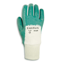 light weight nitrile coated gloves, sz 10 knitwrist