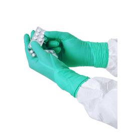 bioclean fusion non-sterile polychloroprene gloves, 11.4 in., green, xl